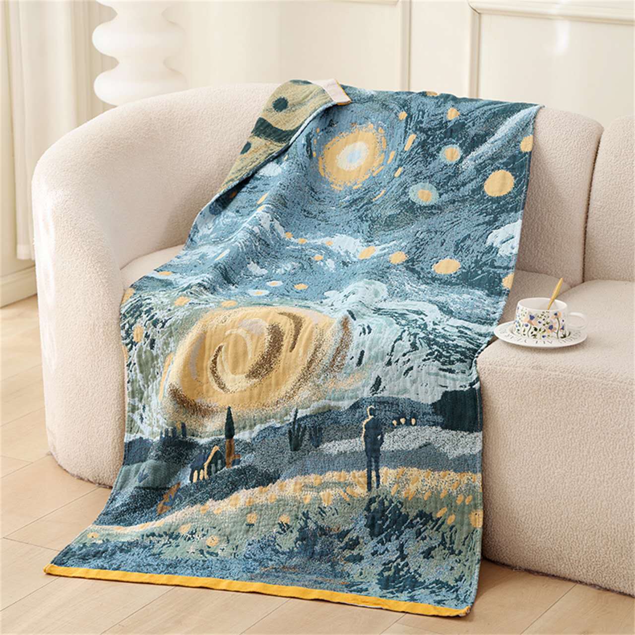 Tiamero 5 Pieces Colorful Cotton Bath Towel Package