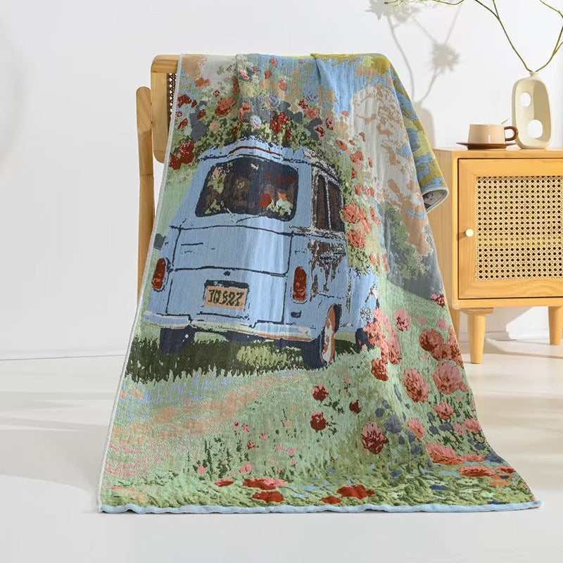 Tiamero 5 Pieces Colorful Cotton Bath Towel Package