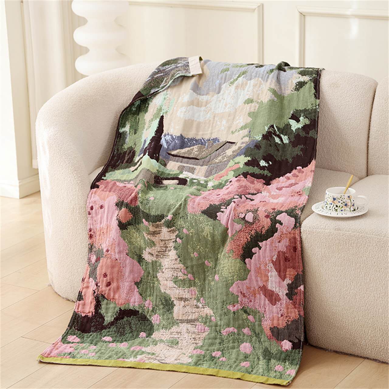 Tiamero 5 Pieces Colorful Cotton Bath Towel Package